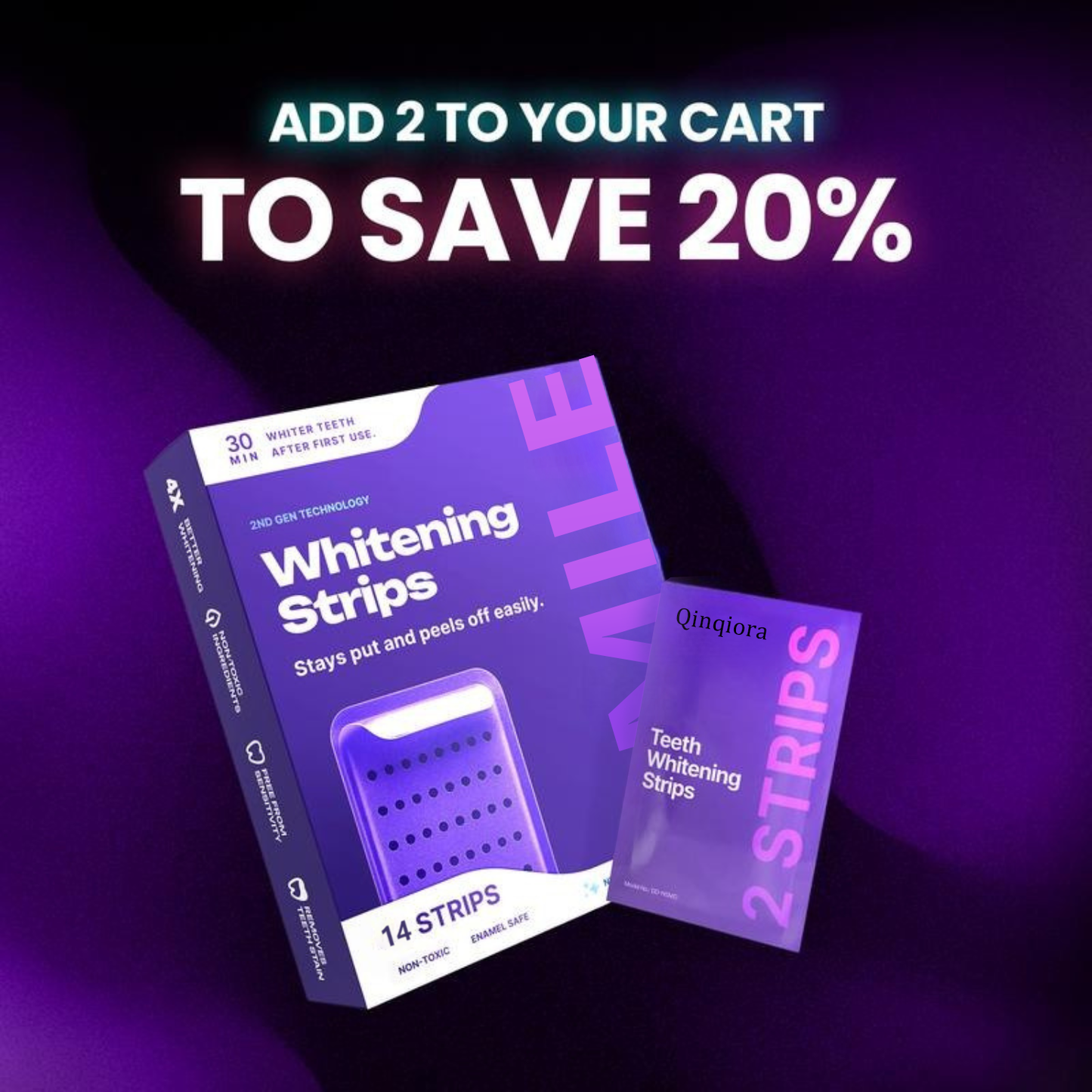 Qinqiora Whitening Strips – Achieve a Brighter, Whiter Smile in Just 7 Days!