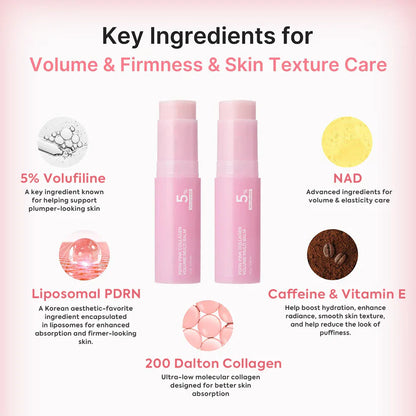 Qinqiora™ Pink Collagen Volume Balm Stick with 5% Volufiline 💖